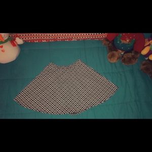 Black and white skater skirt